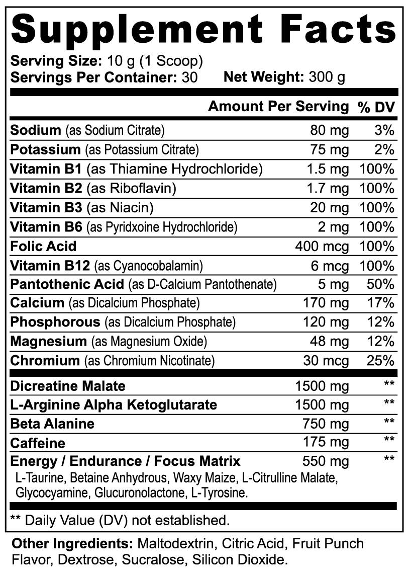 Pure Hate & Disgust Pre-Workout Powder – Furious Punch
